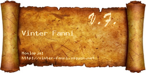 Vinter Fanni névjegykártya